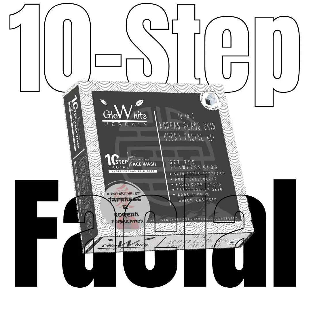GloWhite Herbals 10-in-1 Korean Glass Skin Hydra Facial Kit