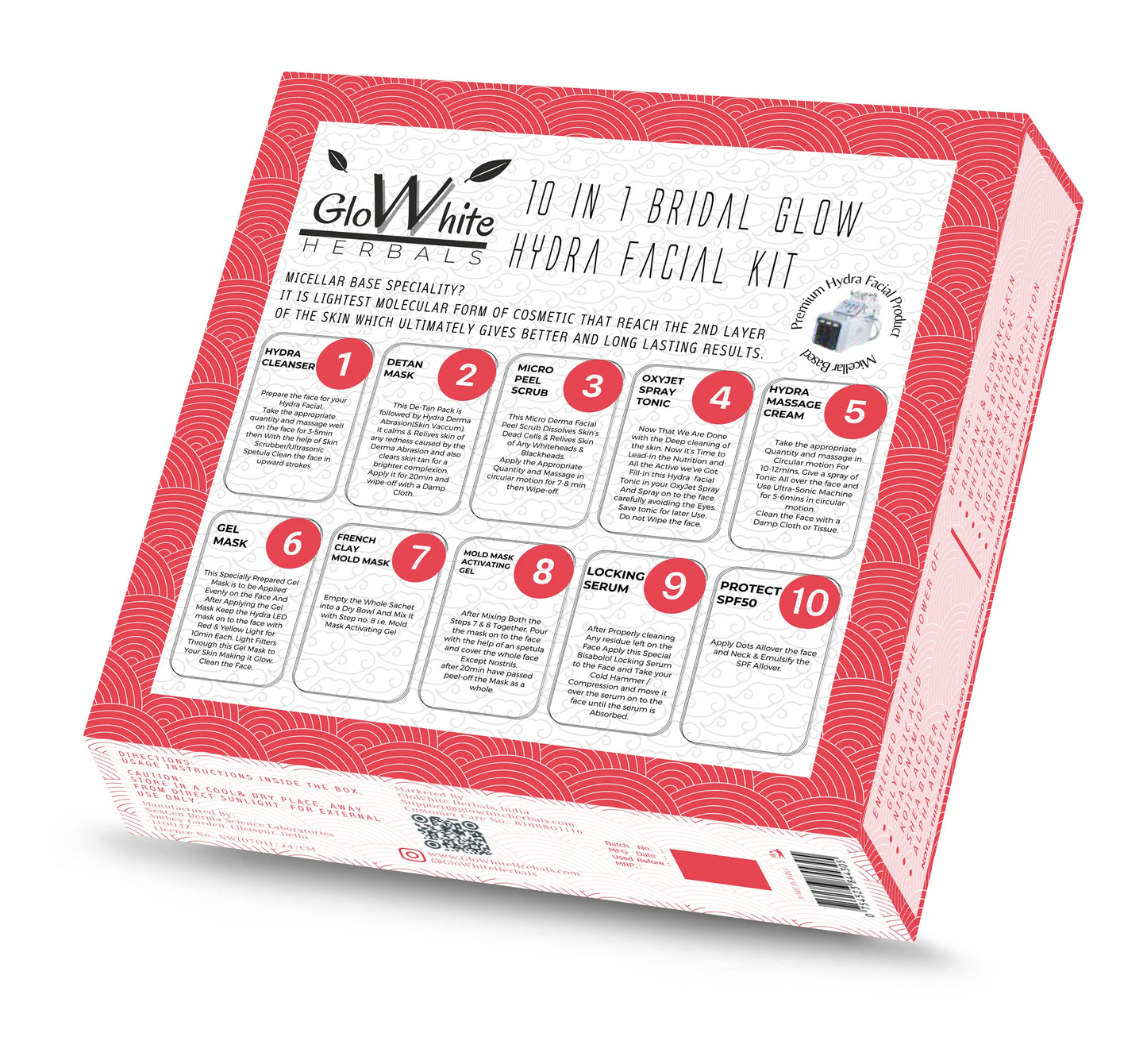 GloWhite Herbals 10-in-1 Bridal Glow Hydra Facial Kit