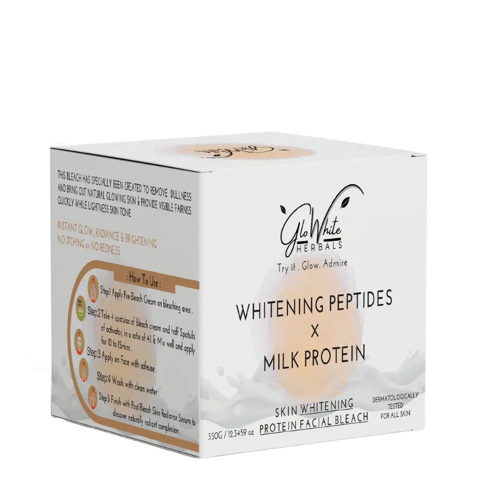 Whitening Peptides Milk Protein Facial Bleach with pre and Post