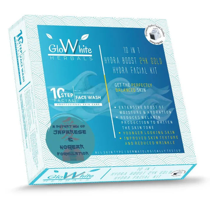 GloWhite Herbals 10 in 1 Hydra Boost 24K Gold Hydra Facial Kit