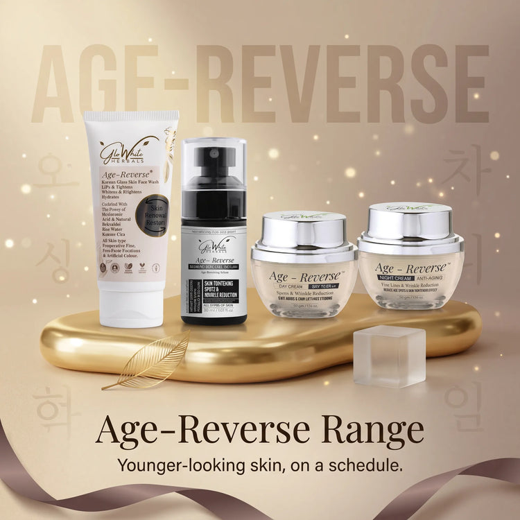 GloWhite Herbals Age-Reverse Range - face wash, serum, day and night cream