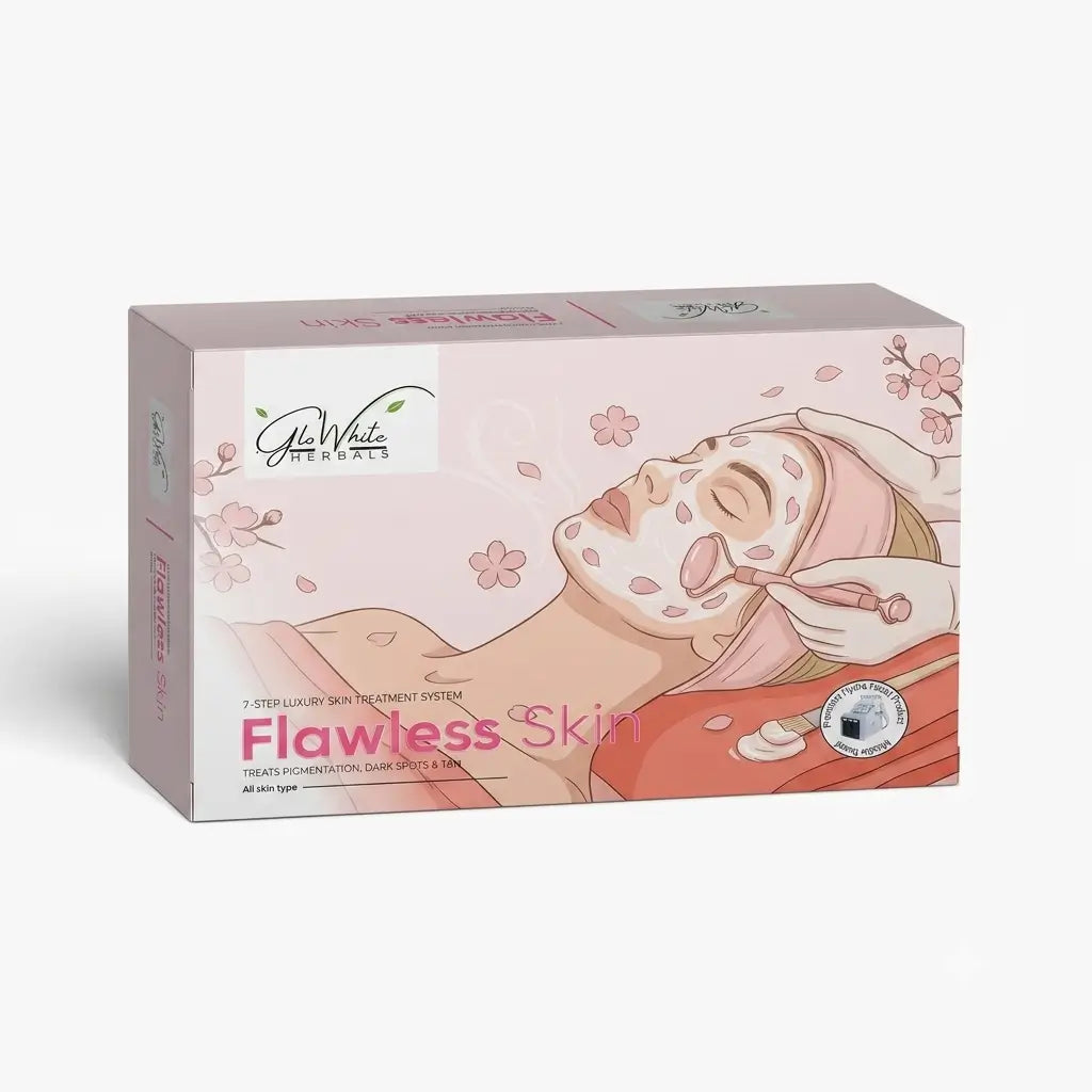 Flawless Skin 7-Step Treatment Kit for Hyperpigmentation, Dullness, Dark Spots, & Tan with Hyaluronic Acid, Niacinamide, Vitamin C,Salicylic Acid, Glycolic Acid & More, for Radiant Transformation