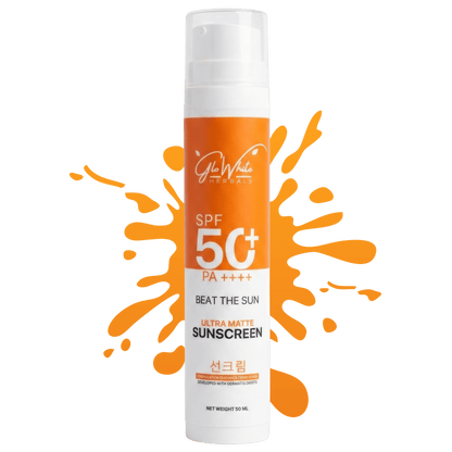 GloWhite Herbals SPF 50+ PA++++ Sunscreen | Ultra Matte, Oil-Free, No White Cast (50ml)