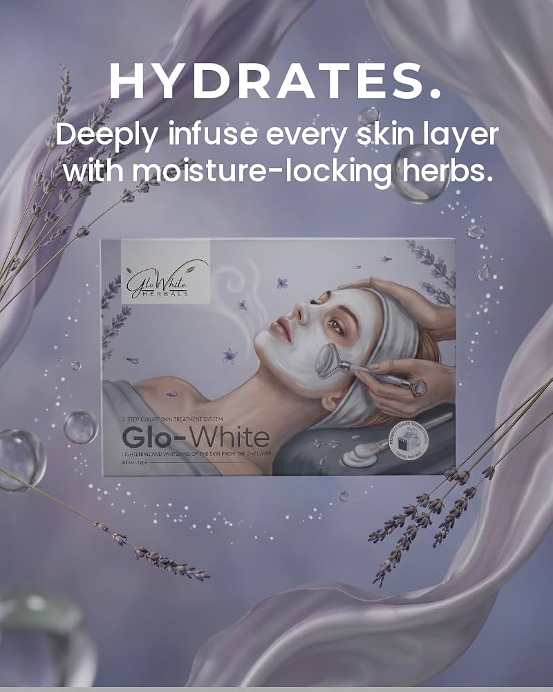 GloWhite Herbals Signature Skin Brightening Facial Kit 350g | Hyaluronic Acid, Niacinamide & Vitamin C | Radiant & Glowing Skin