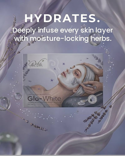 GloWhite Herbals Signature Skin Brightening Facial Kit 350g | Hyaluronic Acid, Niacinamide & Vitamin C | Radiant & Glowing Skin