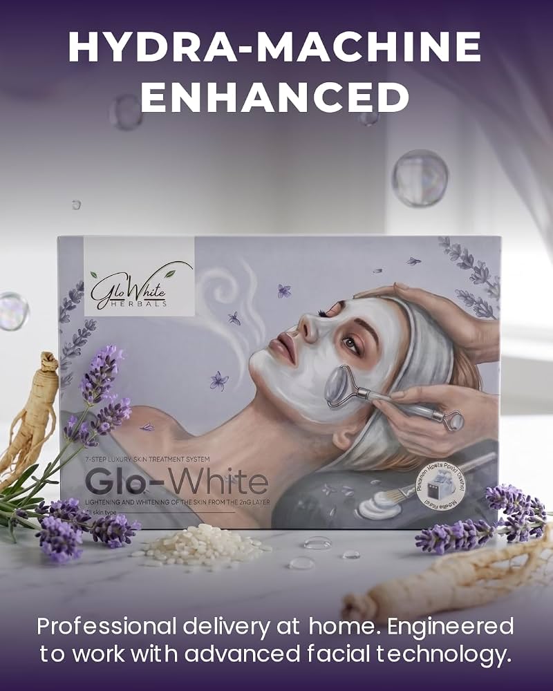 GloWhite Herbals Signature Skin Brightening Facial Kit 350g | Hyaluronic Acid, Niacinamide & Vitamin C | Radiant & Glowing Skin