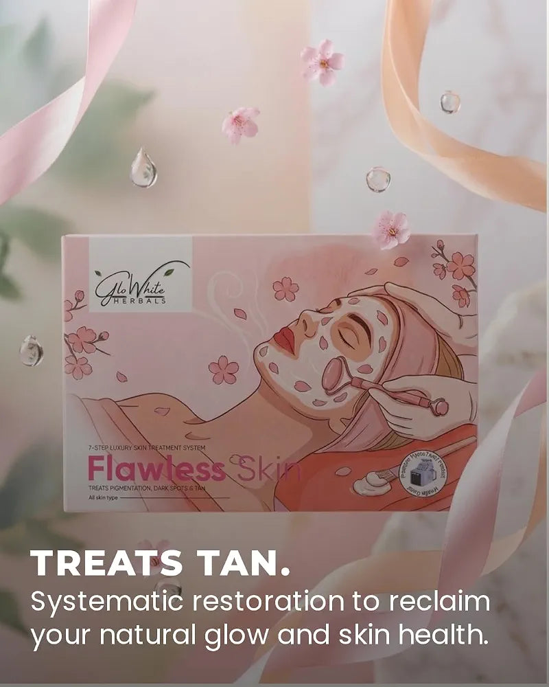 Flawless Skin 7-Step Treatment Kit for Hyperpigmentation, Dullness, Dark Spots, & Tan with Hyaluronic Acid, Niacinamide, Vitamin C,Salicylic Acid, Glycolic Acid & More, for Radiant Transformation
