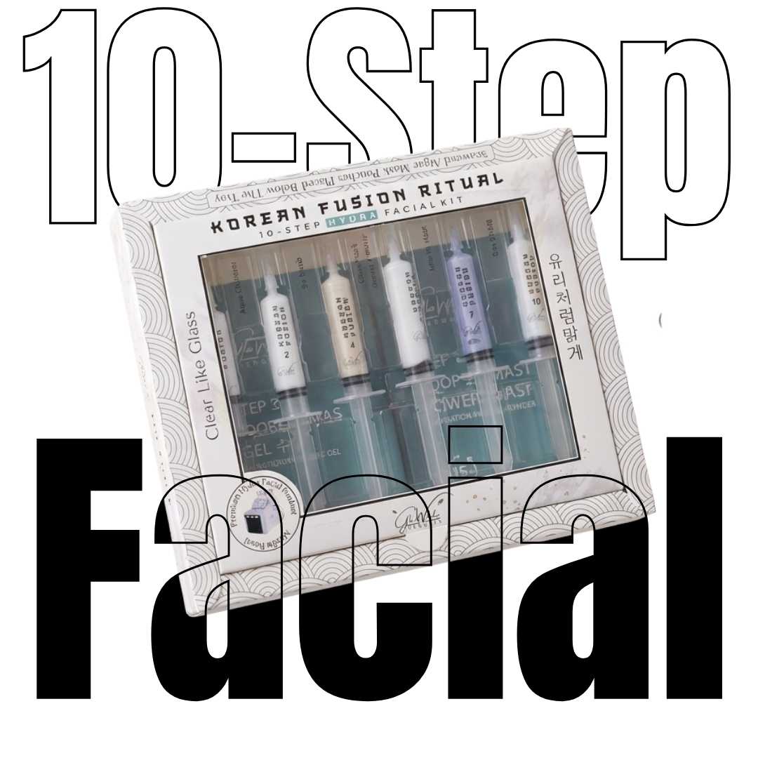 Korean fusion ritual 10-step facial kit box front with bold “10 step” text
