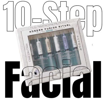 Korean fusion ritual 10-step facial kit box front with bold “10 step” text