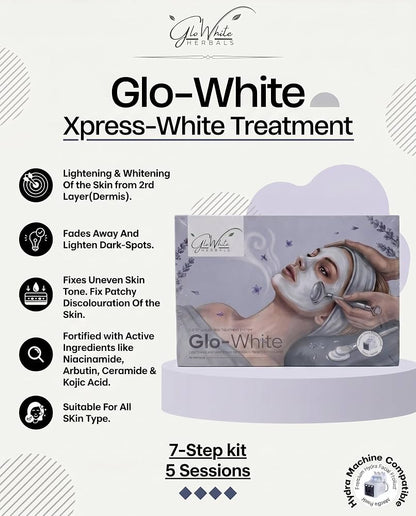 GloWhite Herbals Signature Skin Brightening Facial Kit 350g | Hyaluronic Acid, Niacinamide & Vitamin C | Radiant & Glowing Skin