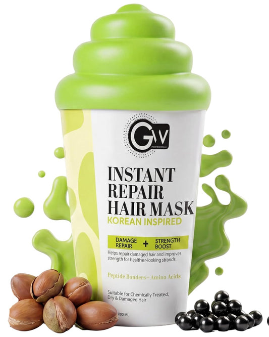 GW Professional Instant Repair Hair Spa Mask 800g | Peptide Bonder & Amino Acid Formula | For Damaged Brittle Split-End & Chemically Treated Hair