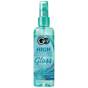 GW Professional High Shine Gloss Hair Serum bottle, 100ml, argan oil & vitamin E formula, high-gloss silky-smooth finish