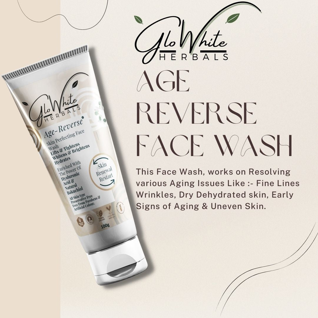 Age-Reverse Face Wash with Hyaluronic Acid & Bakuchiol GloWhite Herbals