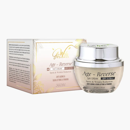 Age-Reverse day cream jar with lid, SPF 15 PA+++, for spots & wrinkles