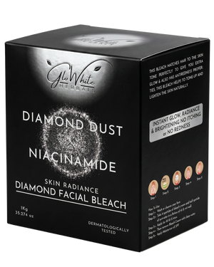 GloWhite Herbals Advance Diamond Bleach For Face | 1st Dermatologically Tested No-Itching Gentle Bleach For men and women | Enriched With Diamond Dust & Niacinamide | 1kg