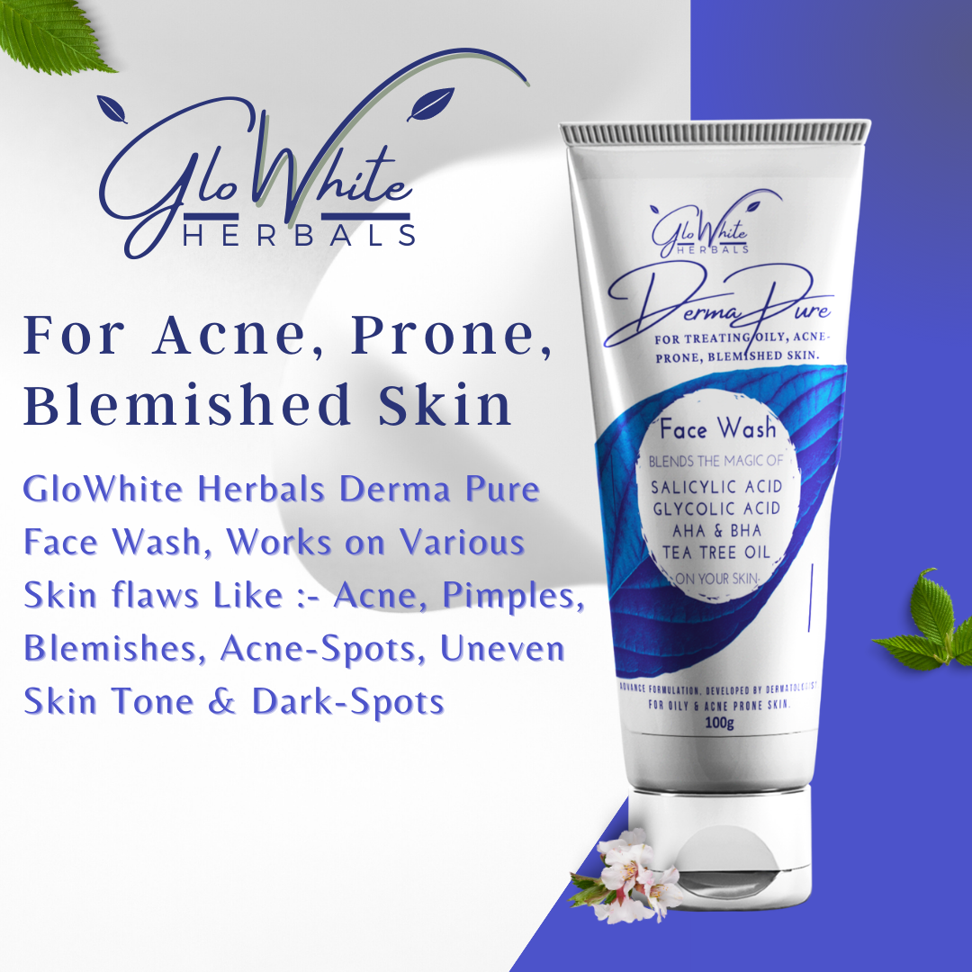 Derma-Pure Salicylic Acid Face Wash For oily & Acne Prone Skin GloWhite Herbals