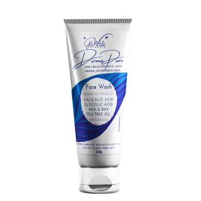 DermaPure salicylic acid face wash tube, 100 g for oily acne-prone skin