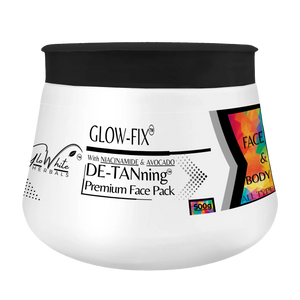 GloWhite Herbals DeTan Face Pack For Tan Removal 500g | Bleach-Free & Ammonia-Free D-Tan Face Mask for Instant Tan Removal