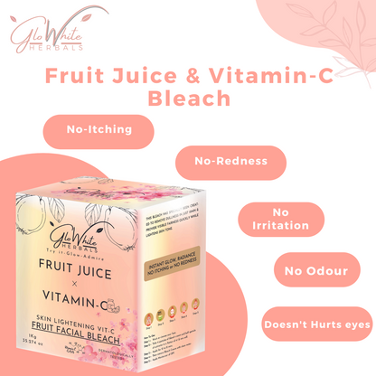 Fruit juice vitamin-C bleach 1kg box with no-itching and no-redness claims