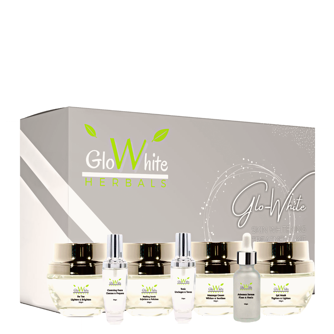 GloWhite Herbals Signature Skin Lightening & Whitening Treatment Facial Kit GloWhite Herbals