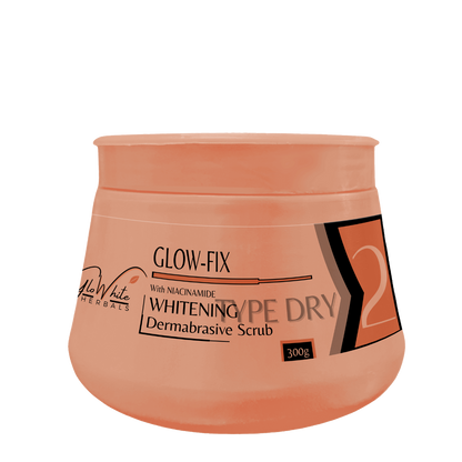 Glow-Fix dermabrasive face scrub jar, whitening type dry, 300g