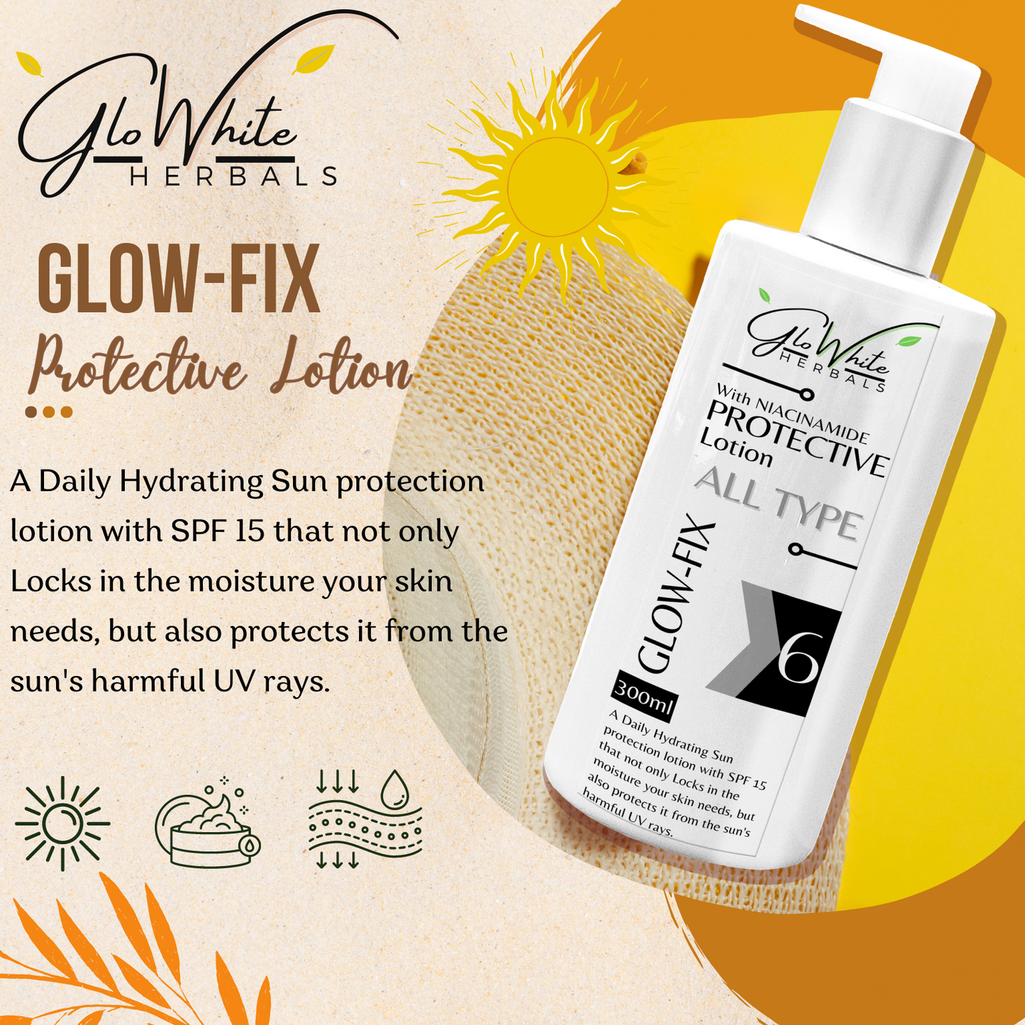 Glow-Fix Protective Lotion with SPF 15 GloWhite Herbals