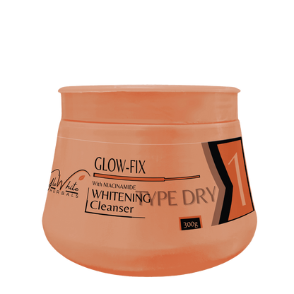 Glow-Fix Whitening Cleanser jar, Type Dry, 300g