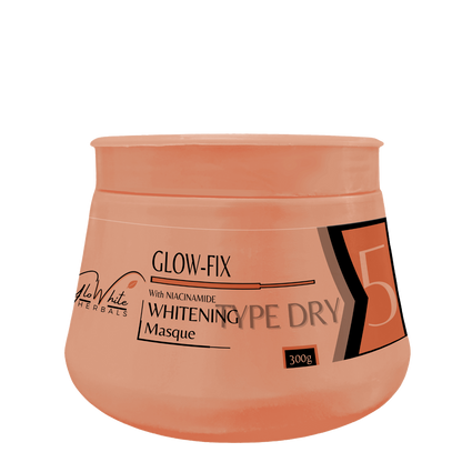 Glow-Fix Whitening Masque for dry skin, 300g peach jar with flip-top lid