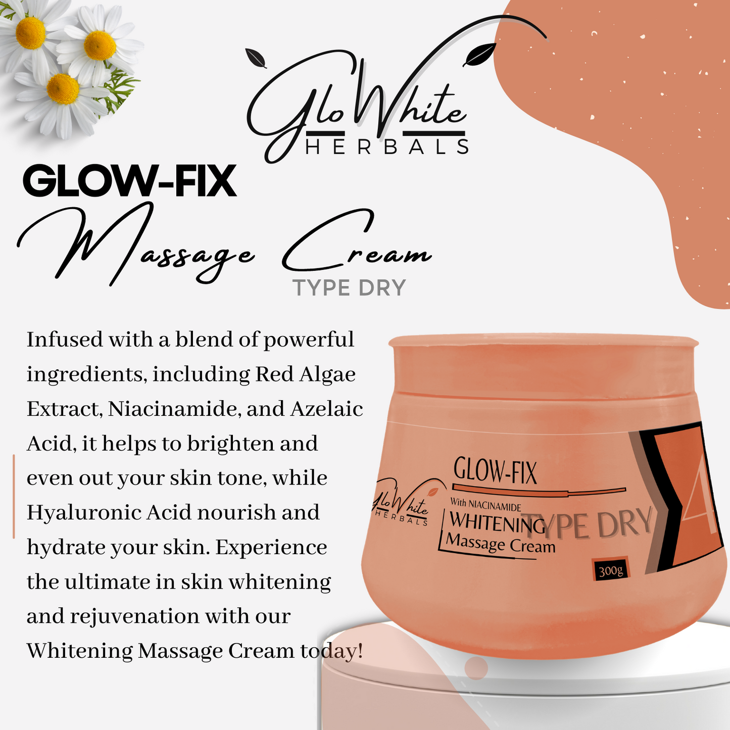 Glow-Fix Whitening Massage Cream GloWhite Herbals