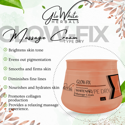 Glow-Fix Massage Cream, mit Niacinamid, Type Dry, orange Tiegel 300g