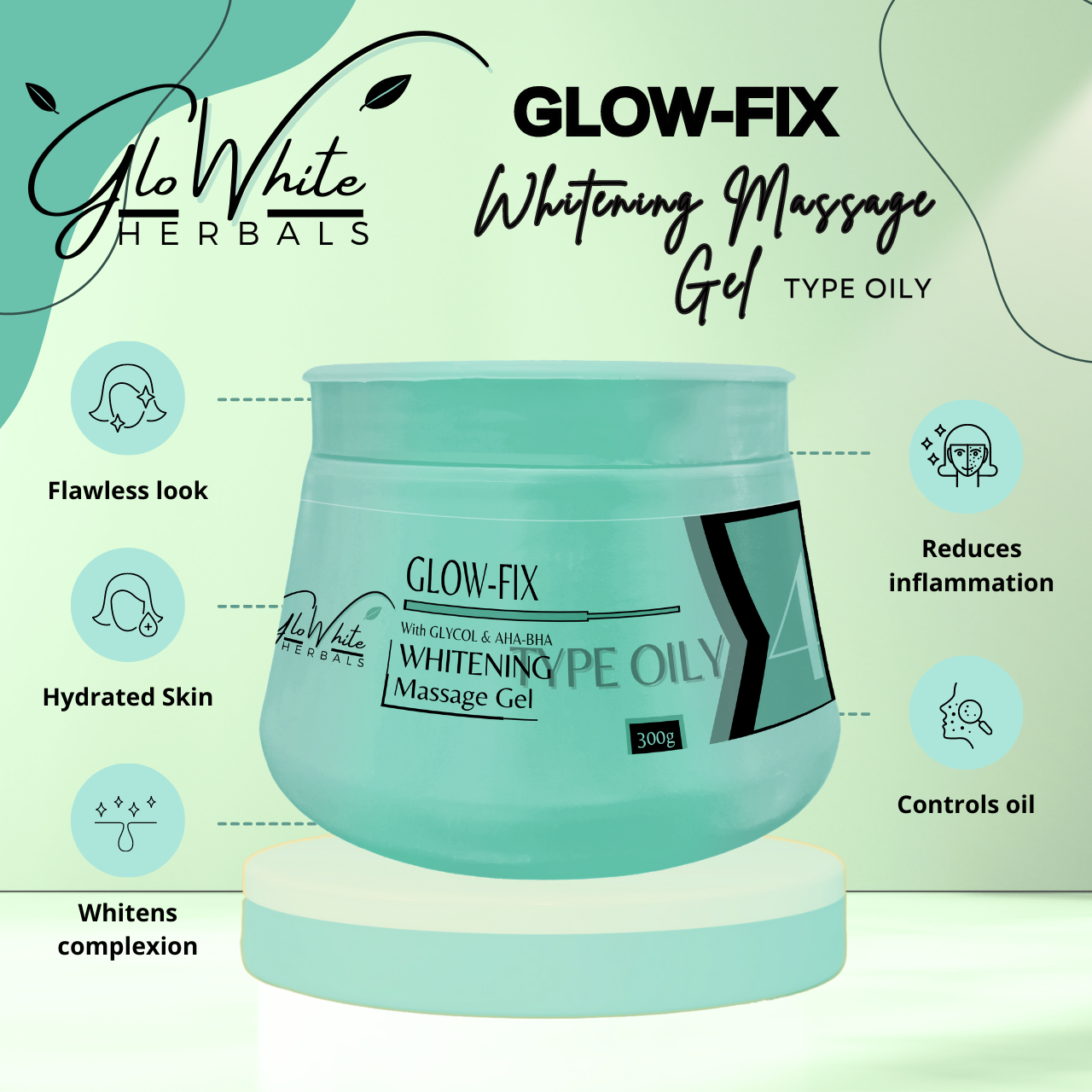 Glow-Fix Whitening Massage Cream - Type Oily GloWhite Herbals