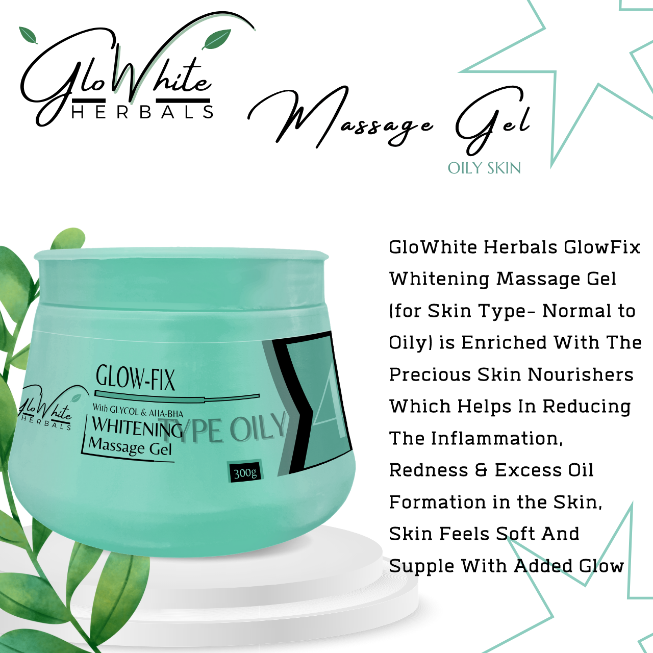 Glow-Fix Whitening Massage Cream - Type Oily GloWhite Herbals