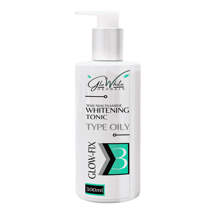 Glow-Fix Whitening Tonic (Type Oily) pump bottle with niacinamide