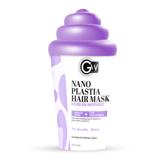 GW Professional Nano Plastia Hair Spa Mask – Pro-Keratin & Biotin Deep Repair Hair Mask | Mirror Shine & Smooth Hair Treatment | Frizz Control Salon Hair Spa Cream for All Hair Types