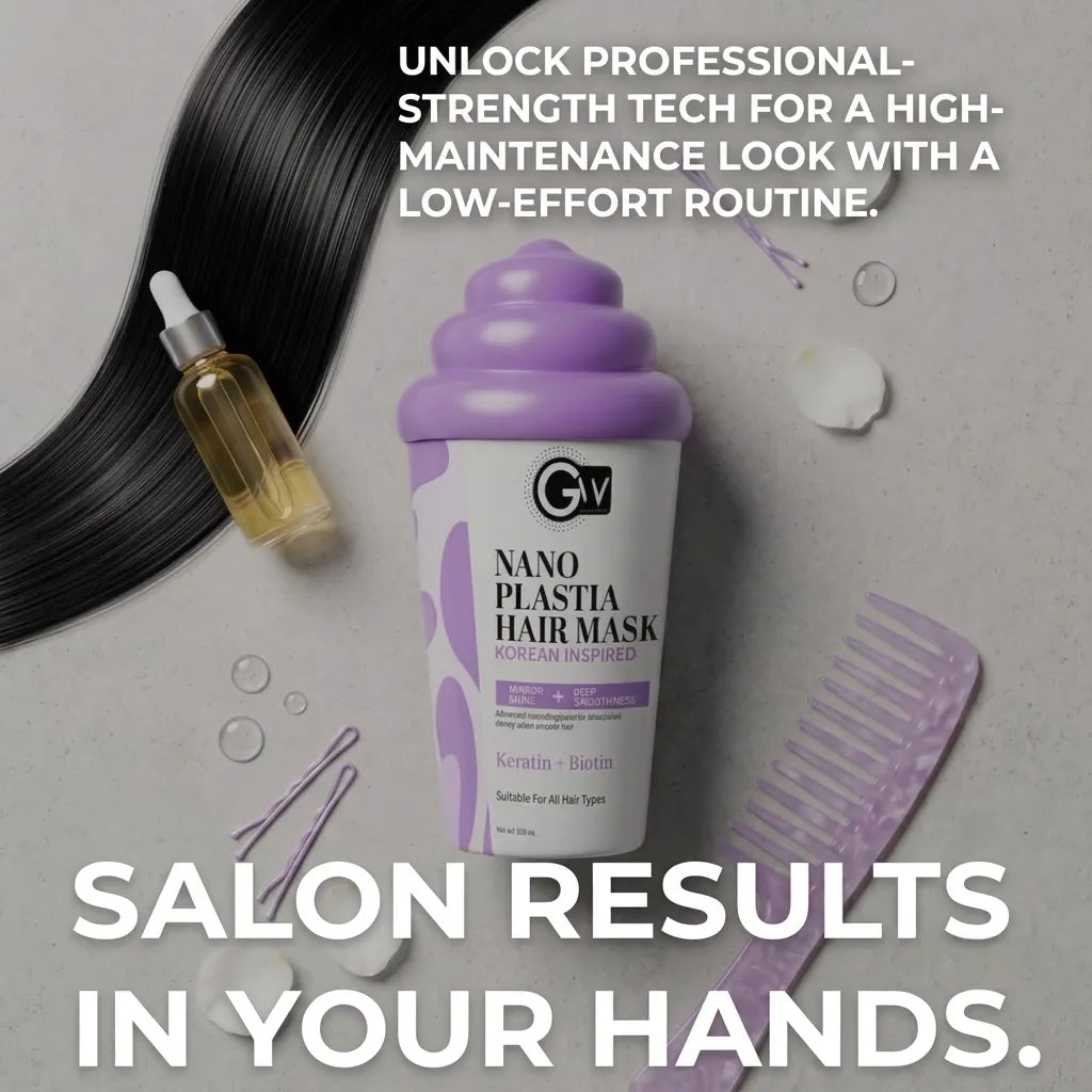 GW Professional Nano Plastia Hair Spa Mask – Pro-Keratin, Biotin & Frizz Control