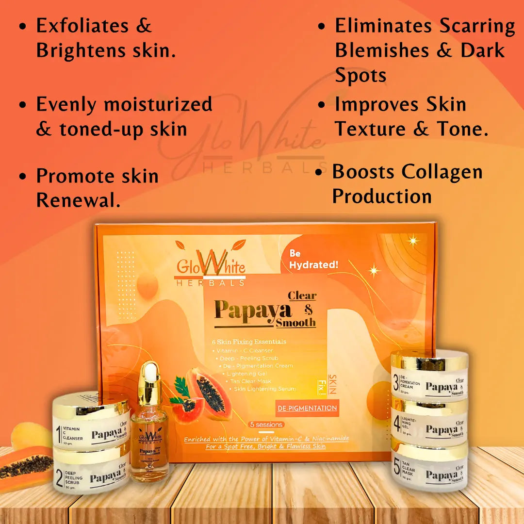 Papaya De-Pigmentation Facial Kit GloWhite Herbals