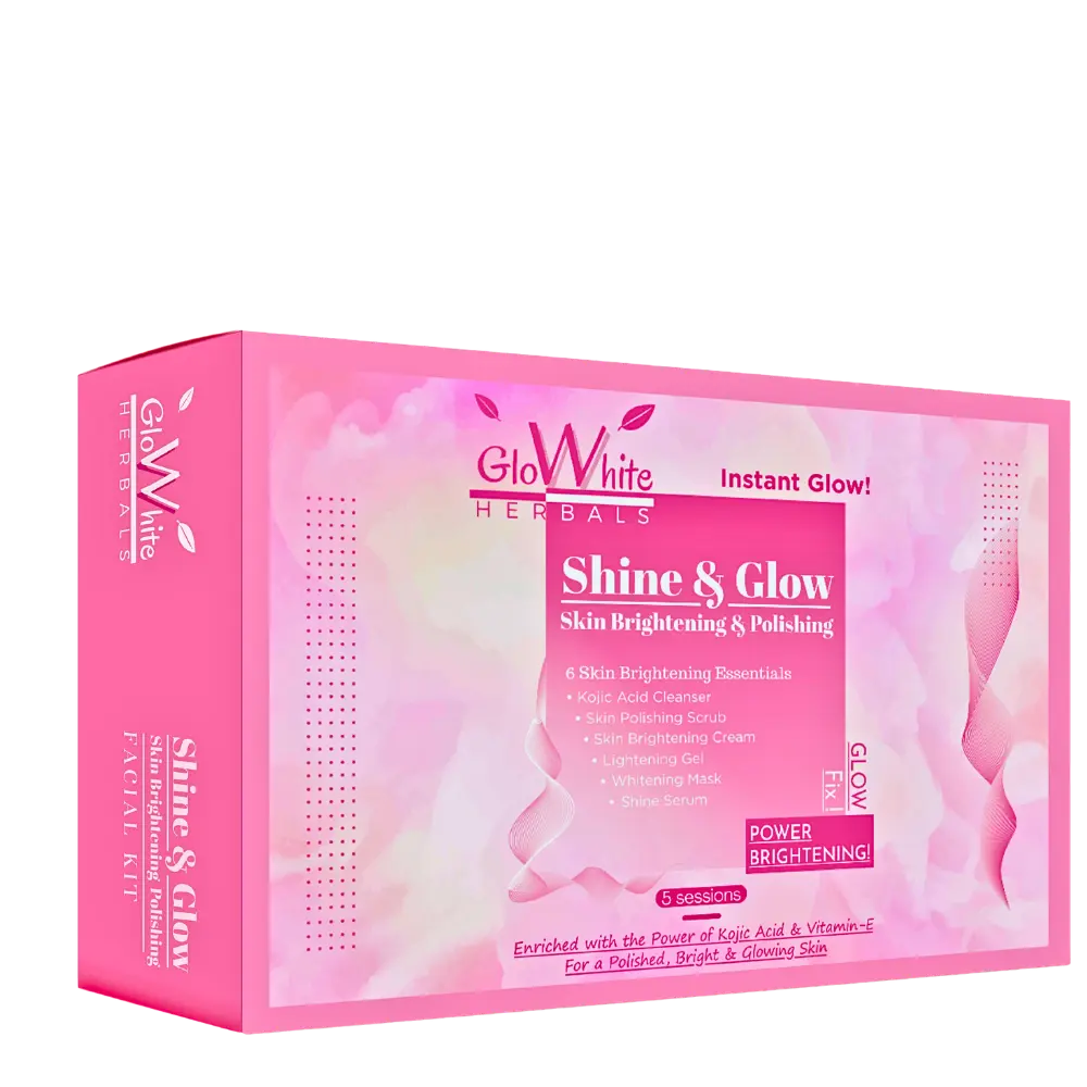 Shine & Glow Facial Kit For Instantly Polished, Bright & Glowing Skin GloWhite Herbals