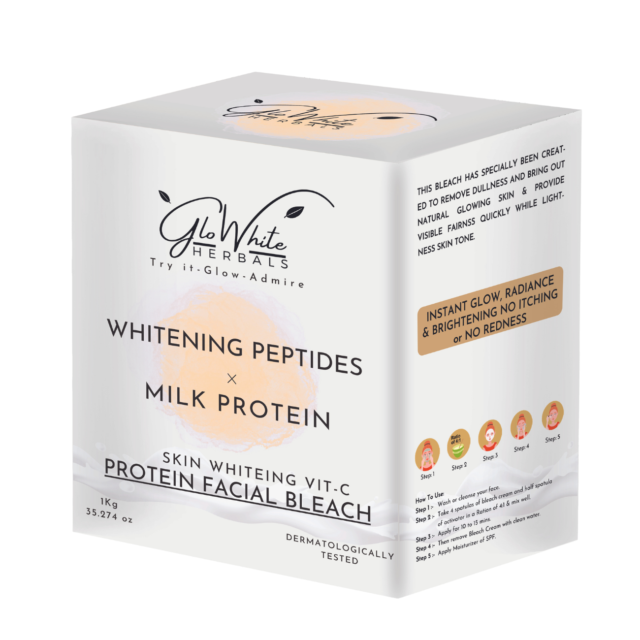 Whitening Bleach For Face & Body | No-Itching & No-Redness Formula | 1kg