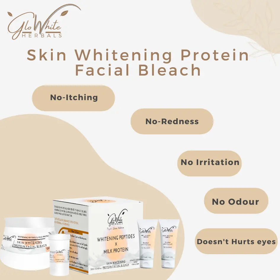 Whitening Peptides & Milk Protein Facial Bleach GloWhite Herbals