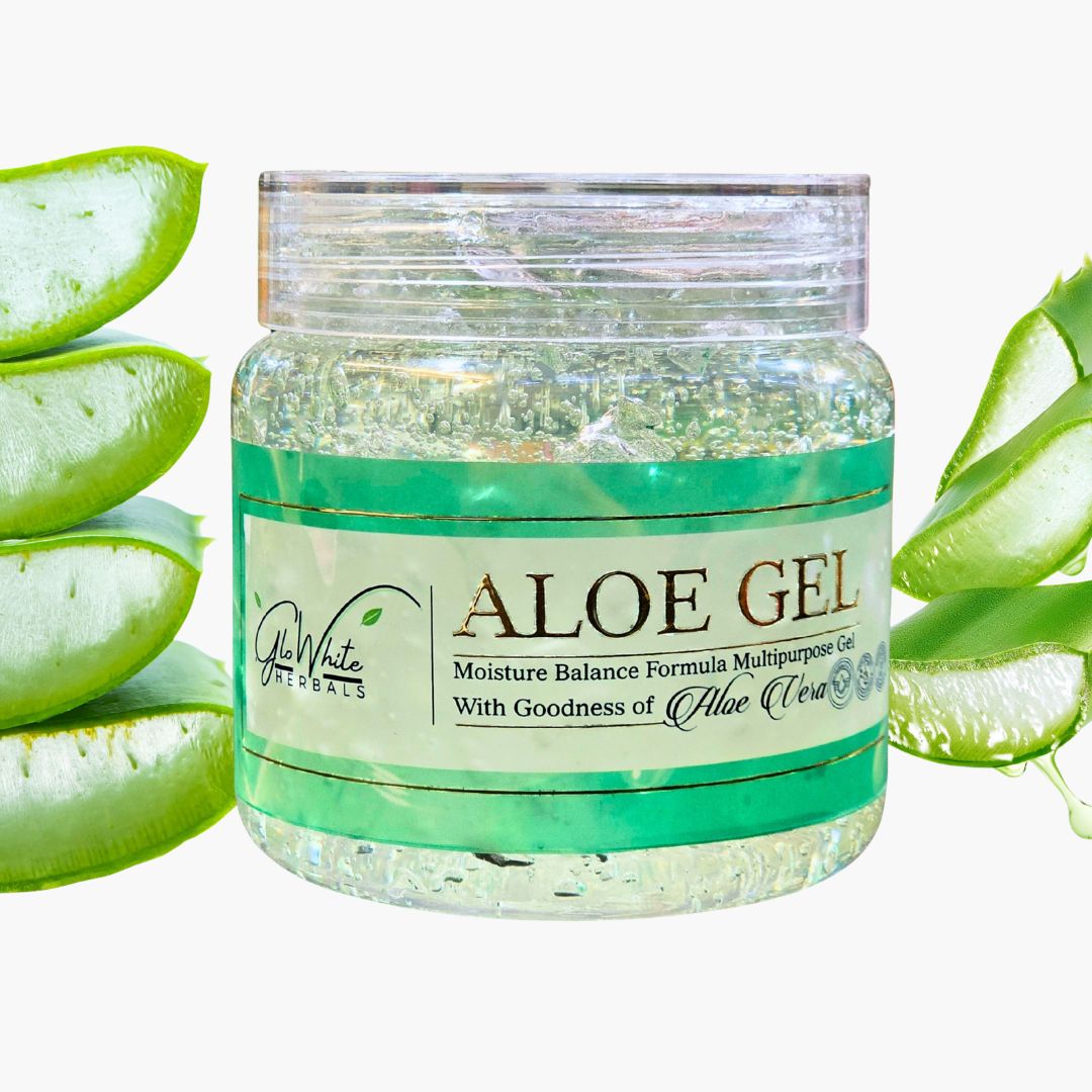 Aloe gel jar (500 ml) with green band and clear lid
