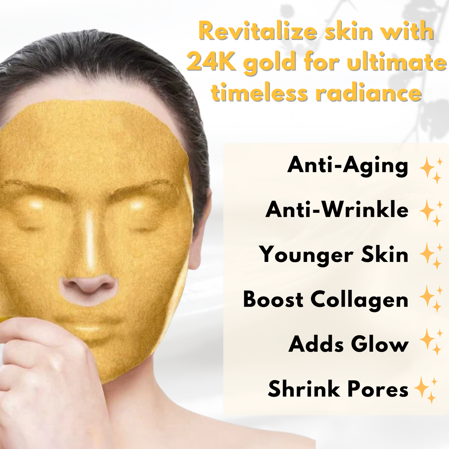 GloWhite Herbals Skin Tightening French Clay Mould Masks With 24k Gold Dust & Multi-Benefits