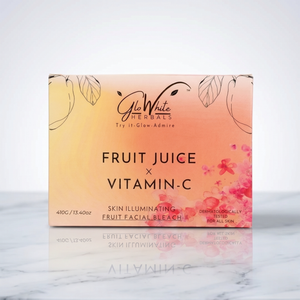 GloWhite Herbals Vitamin-C Fruit Bleach For Face For Women | Instant Brightening & Fairness Face & Body Bleach | No-Itching & No-Redness Formula | For All Skin type | 410g