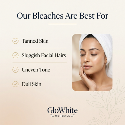 GloWhite Herbals Advance Diamond Bleach For Face | 1st Dermatologically Tested No-Itching Gentle Bleach For men and women | Enriched With Diamond Dust & Niacinamide | 1kg