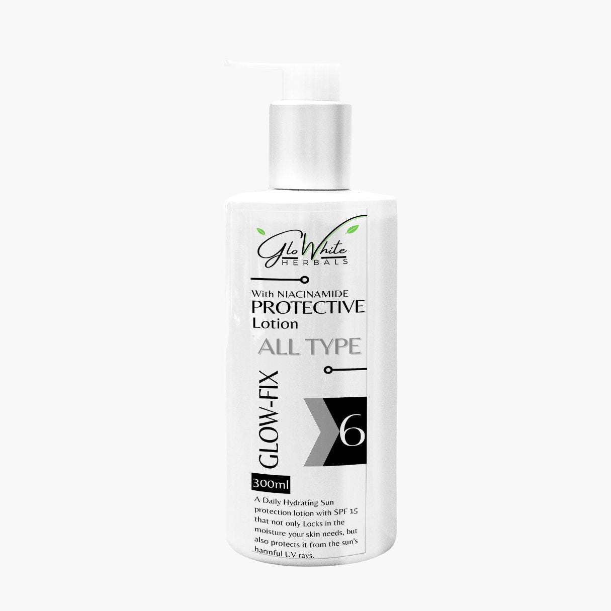 Glow-Fix Protective Lotion SPF 15, 300ml pump bottle