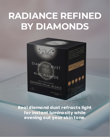 GloWhite Herbals Advance Diamond Bleach For Face | 1st Dermatologically Tested No-Itching Gentle Bleach For men and women | Enriched With Diamond Dust & Niacinamide | 1kg
