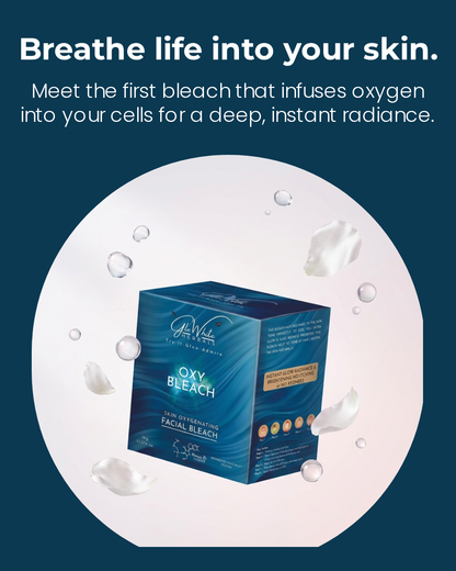 GloWhite Herbals Oxy Bleach For Face For Women | 1st Dermatologically Tested Skin Oxygenating Facial Bleach with No-itching Formula | Mild on All Skin Type | For Face & Body | 1kg