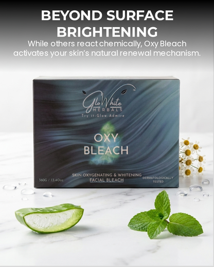 GloWhite Herbals Oxy Bleach for Face & Body | No-Itching Formula | 410g
