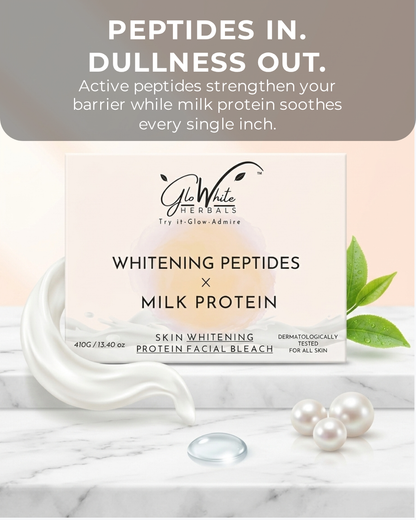 GloWhite Herbals Skin Whitening Bleach For Face For Women | Instant Whitening & Brightening Face & Body Bleach | No-Itching & No-Redness Unisex Formula  | For All Skin type | 410g