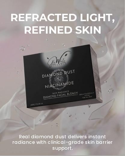 GloWhite Herbals Advance Diamond Bleach | Diamond Dust & Niacinamide | 410g