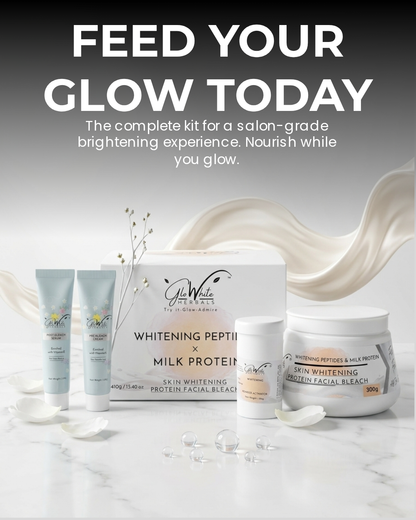 GloWhite Herbals Skin Whitening Bleach For Face For Women | Instant Whitening & Brightening Face & Body Bleach | No-Itching & No-Redness Unisex Formula  | For All Skin type | 410g